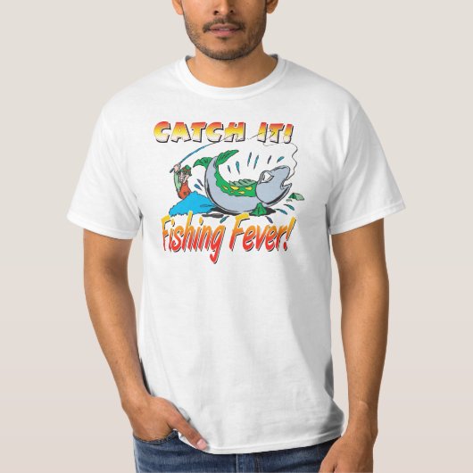 魚釣り熱 Tシャツ (正面)