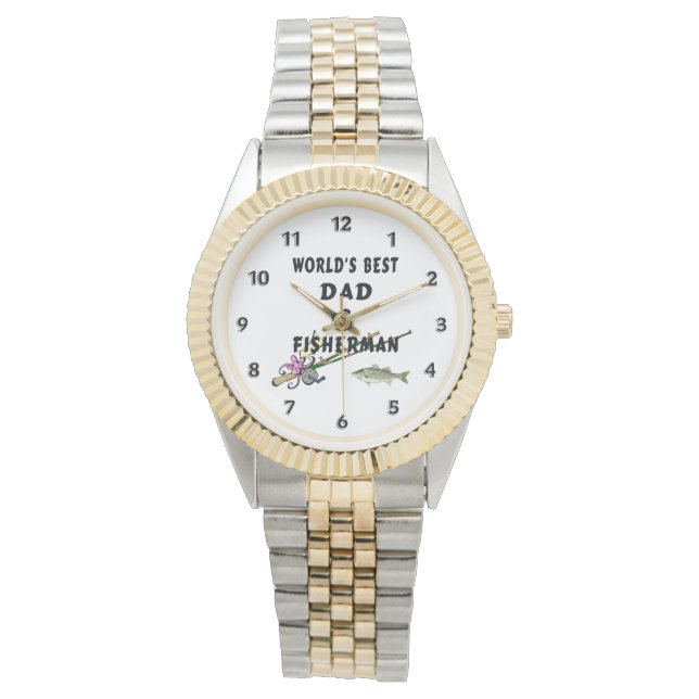 魚釣り父最高のパパ 腕時計 (正面)