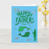 魚釣り父 カード (黄色い花)
