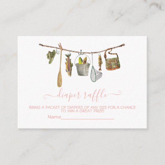 魚釣り物干しおむつラッフルガールカード エンクロージャーカード (正面)