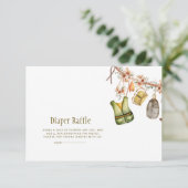 魚釣り物干しベビーシャワーオムツラッフル エンクロージャーカード (スタンド正面)