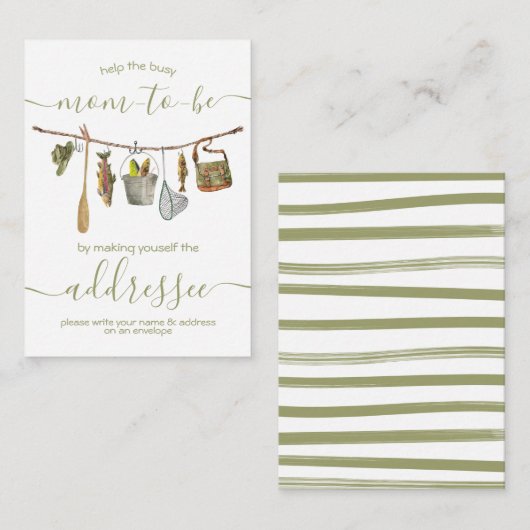 魚釣り物干し機アドレス格納装置カード エンクロージャーカード (正面/裏面)