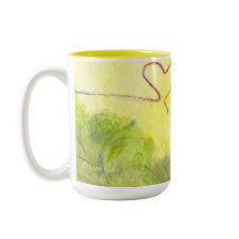 魚釣り犬および(クローズアップ)猫/マグ