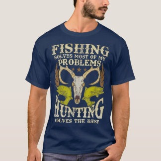 魚釣り狩りハンターファーザーズデイギフト Tシャツ