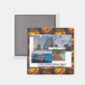 魚釣り狩りポピーズウィティティエアラスカ マグネット (正面/裏面)