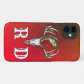 魚釣り狩りモノグラム Case-Mate iPhoneケース (裏面(横))