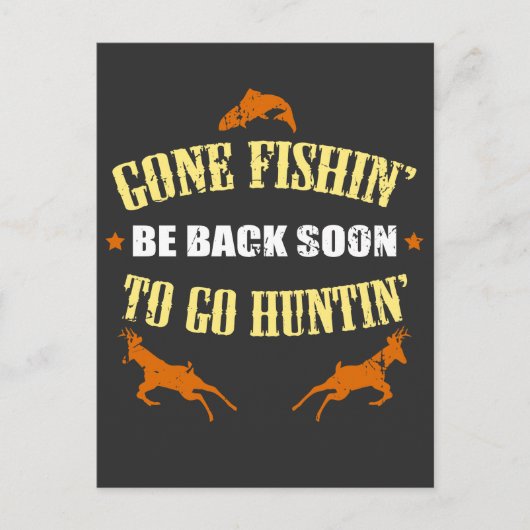 魚釣り狩り狩り好きハンター向けギフト ポストカード (正面)