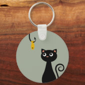 魚釣り猫 キーホルダー (正面)