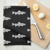 魚釣り用の魚介類キャビア肉切り キッチンタオル (四つ折り)