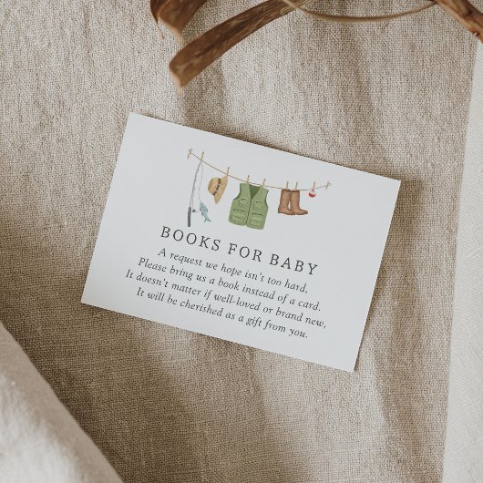 魚釣り用ベビーシャワー本 エンクロージャーカード