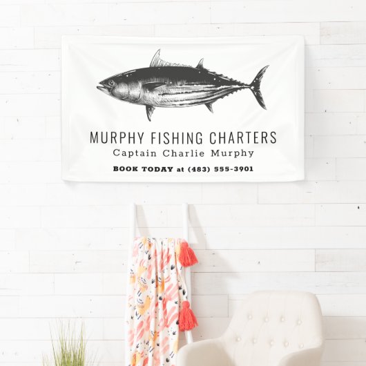 魚釣り用船モダン長 横断幕 (インサイチュ)