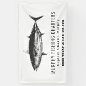 魚釣り用船モダン長 横断幕 (縦)