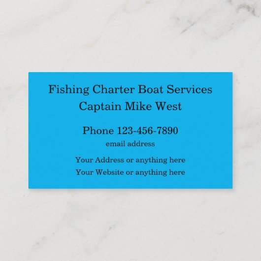 魚釣り用船 名刺 (裏面)