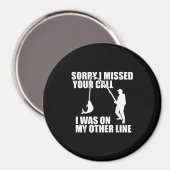 魚釣り男性へギフト恋しく思すまない マグネット (正面/裏面)