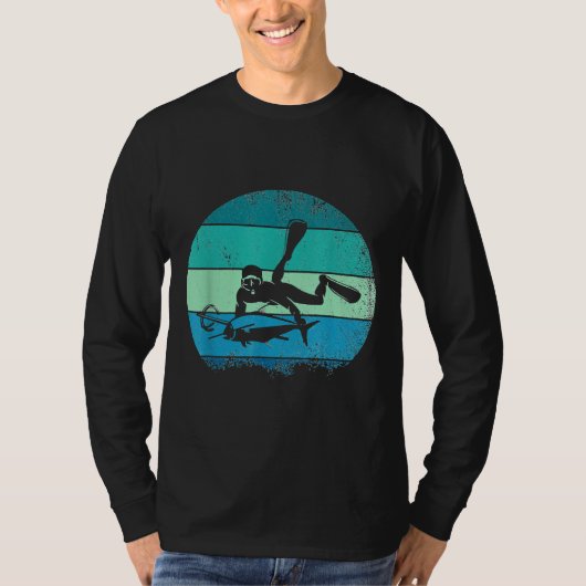 魚釣り真珠漁 Tシャツ (正面)