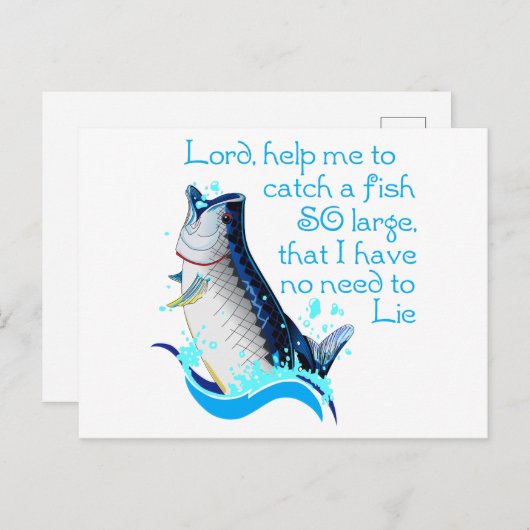 魚釣り祈りの言葉 ポストカード (正面/裏面)