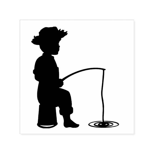 魚釣り穴 セルフインキングスタンプ (デザイン)