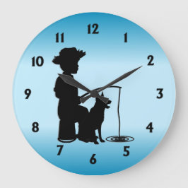 魚釣り穴 ラージ壁時計