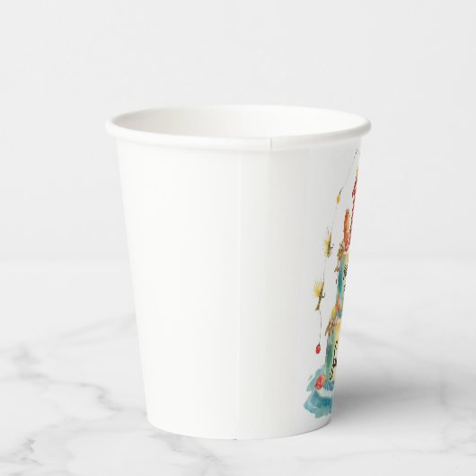 魚釣り第1の誕生日パーティーとケーキ装飾 紙コップ (右)