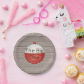 魚釣り第1誕生日紙プレート ペーパープレート (パーティー)