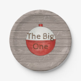 魚釣り第1誕生日紙プレート ペーパープレート