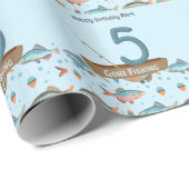 魚釣り第5誕生日 ラッピングペーパー (ロールコーナー)
