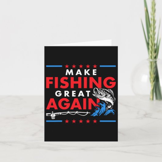 魚釣り素晴らしを再びおもしろい漁師フィッシャー カード (正面)