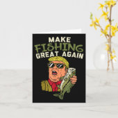 魚釣り素晴らし再びトランプおもしろいフィッシャーマンアングラーG カード (黄色い花)