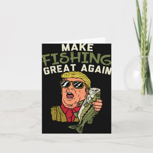 魚釣り素晴らし再びトランプおもしろいフィッシャーマンアングラーG カード (正面)