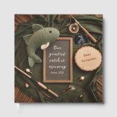 魚釣り素朴をテーマにしたベビーブック記念テープ ゲストブック (正面)