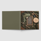 魚釣り素朴をテーマにしたベビーブック記念テープ ゲストブック (全面)