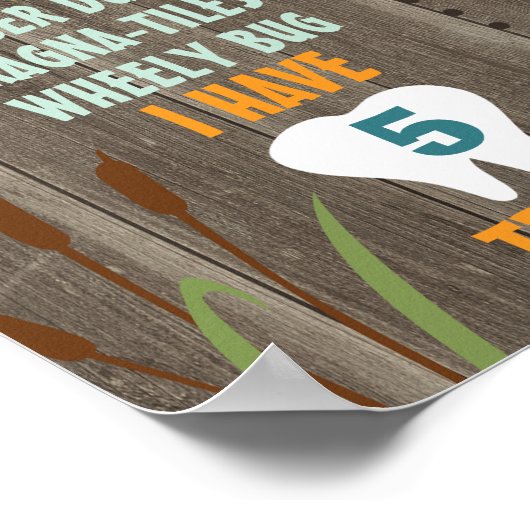 魚釣り素朴をテーマにしたマイルストーンのポスター ポスター (角)