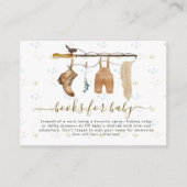 魚釣り素朴ダービーベビーシャワーベビー本 エンクロージャーカード (正面)