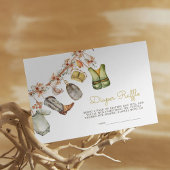 魚釣り素朴物干しベビーおむつラッフル エンクロージャーカード