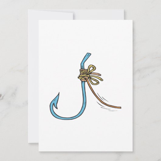 魚釣り結び目 招待状 (正面)