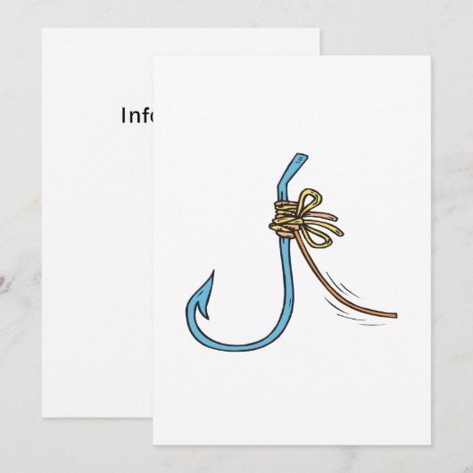 魚釣り結び目 招待状 (正面/裏面)