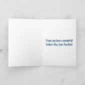 魚釣り絵画ボートの父の日 カード (内部)