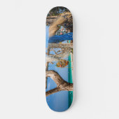 魚釣り網がビーチ上で乾燥 スケートボード (正面)