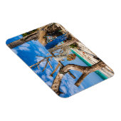 魚釣り網がビーチ上で乾燥 マグネット (右側)