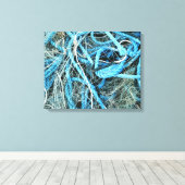 魚釣り網 キャンバスプリント (インサイチュ (ウッドフロア))