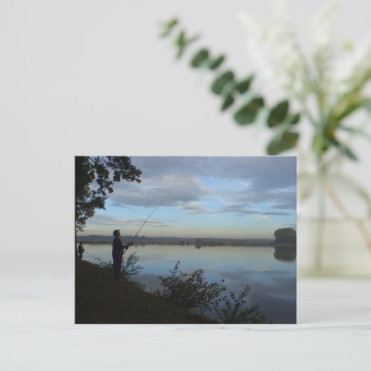 魚釣り美しい ポストカード (スタンド正面)