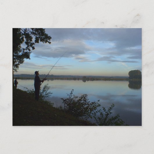 魚釣り美しい ポストカード (正面)
