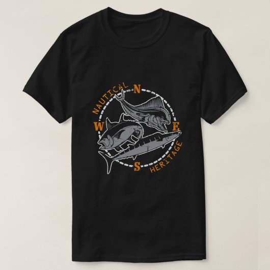 魚釣り航海の魚釣り贈答品 Tシャツ (デザイン正面)