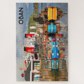 魚釣り船とフェリー、大番、スコットランド ジグソーパズル (縦)