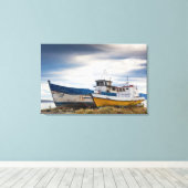 魚釣り船 キャンバスプリント (インサイチュ (ウッドフロア))