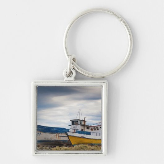 魚釣り船 キーホルダー (正面)