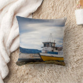 魚釣り船 クッション (ブランケット)