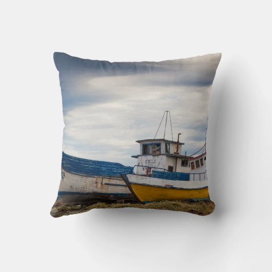 魚釣り船 クッション (裏面)