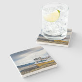 魚釣り船 ストーンコースター (横)