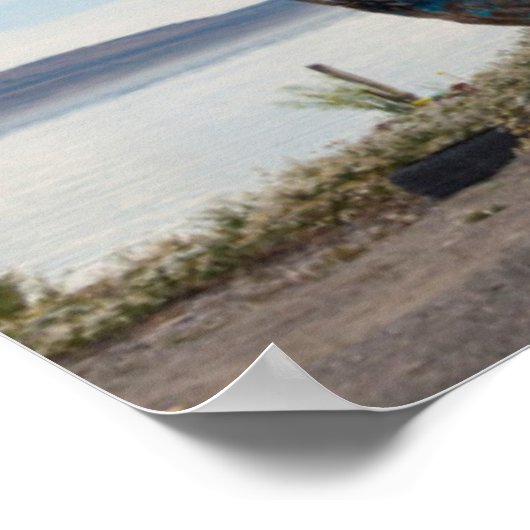 魚釣り船 ポスター (角)